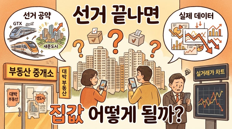 지방선거 끝나면 우리 동네 집값 어떻게 될까? (feat. 직접 확인해봤습니다)