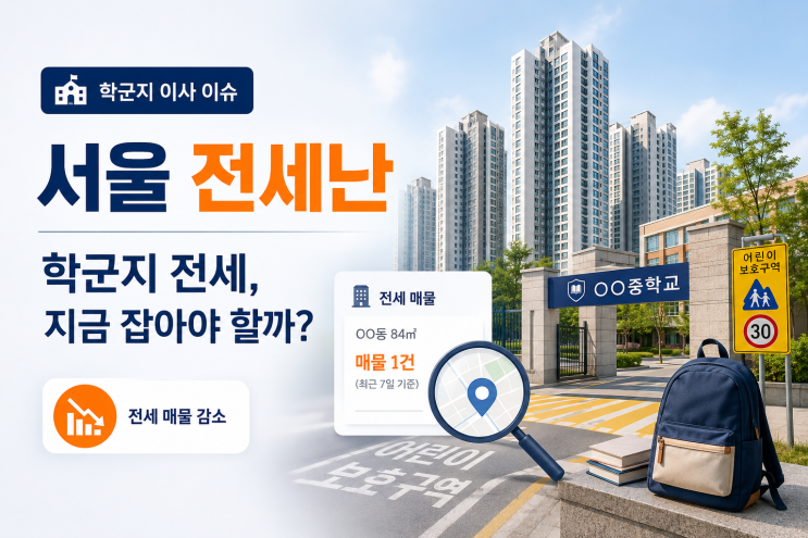 서울 전세난에 학군지까지 흔들린다 — 2026년 학부모가 알아야 할 현실